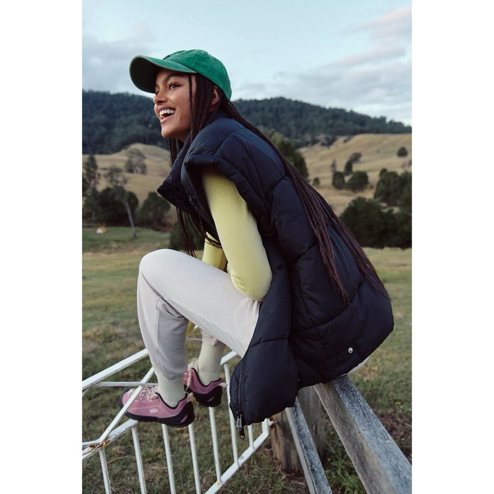 Free People Black Puffer Vest